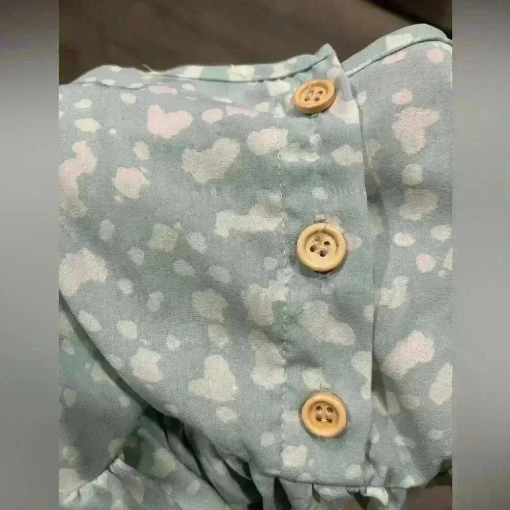 Bailey’s Blossom Ruffle Sleeve Bubble Romper Size 6-9 months - Picture 4 of 4
